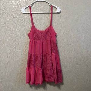Pink lace dress